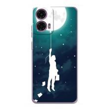 Чехол (ТПУ) с планетами на Motorola MOTO G24 Power – To The moon