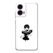 Чехлы Венсдей на Motorola MOTO G24 Power Уэнсдей (AlphaPrint) (танец Уэнздей)