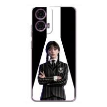 Чехлы Венсдей на Motorola MOTO G24 Power Уэнсдей (AlphaPrint) (W-Wednesday)