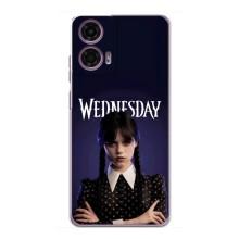 Чехлы Венсдей на Motorola MOTO G24 Power Уэнсдей (AlphaPrint) (Wednesday)