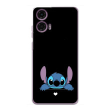 Чехол с принтом Стич на Motorola MOTO G24 Power (Стич на черном)