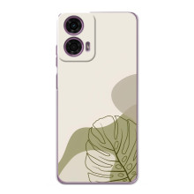 Силиконовый чехол с принтом в цветах на Motorola MOTO G24 Power – Монстера зелёная