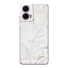 Мраморный чехол на Motorola MOTO G24 Power (VPrint) (Белый мрамор)