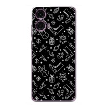 Новогодние, Праздничные Чехлы для Motorola MOTO G24 Power - 2024 год (Новогодний фон)