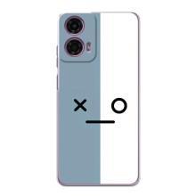 Силиконовые Чехлы (смешные стикеры) для Motorola MOTO G24 Power – Серо-белый