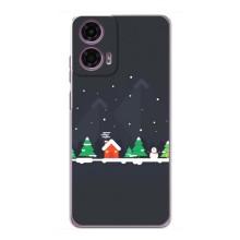 Силиконовый бампер на рождество для Motorola MOTO G24 Power – Город зимний