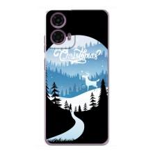 Силиконовый бампер на рождество для Motorola MOTO G24 Power – Рождественский Олень