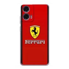Силиконовый бампер с картинкой машины на Motorola MOTO G24 Power – Ferrari Logo