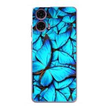 Силиконовый бампер с картинкой животных для Motorola MOTO G24 Power (Крылья бабочек)