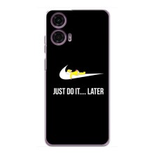 Силиконовый Чехол на Motorola MOTO G24 Power с картинкой Nike (Later)