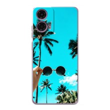 Силиконовый чехол с КАРТИНКАМИ лето для Motorola MOTO G24 Power (AlphaPrint) (Взгляд лето)
