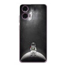 Силиконовый Чехол с принтом "Космонавты" на Motorola MOTO G24 Power – Космонавт романтик