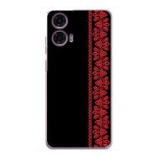 Силиконовый Чехол на Motorola MOTO G24 Power – Красная Вышиванка