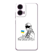 Защитные чехлы (Призрак Киева) для Motorola MOTO G24 Power (AlphaPrint) (Летчик Киева)