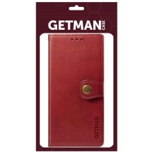 Кожаный чехол книжка GETMAN Gallant (PU) для Motorola Moto G24 / G04 / E14 – Красный