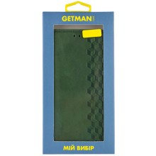 Кожаный чехол книжка GETMAN Cubic (PU) для Motorola Moto G24 / G04 / E14 – Зеленый