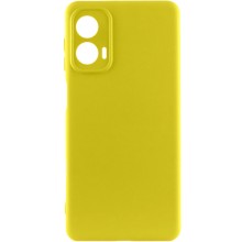 Чохол Silicone Cover Lakshmi Full Camera (AA) для Motorola Moto G24 (Жовтий)