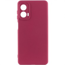 Чехол TPU GETMAN Liquid Silk Full Camera для Motorola Moto G24 (Бордовый)