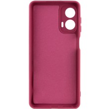 Чохол TPU GETMAN Liquid Silk Full Camera для Motorola Moto G24 – Бордовий