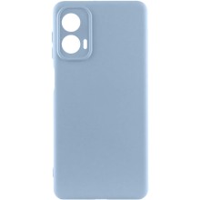 Чехол TPU GETMAN Liquid Silk Full Camera для Motorola Moto G24 (Голубой)