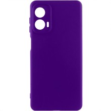 Чехол TPU GETMAN Liquid Silk Full Camera для Motorola Moto G24 (Фиолетовый)