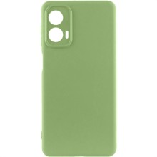 Чехол TPU GETMAN Liquid Silk Full Camera для Motorola Moto G24 – Зеленый