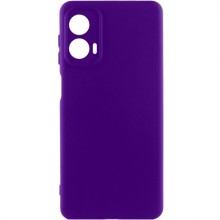 Чехол TPU GETMAN Liquid Silk Full Camera для Motorola Moto G24 – Фиолетовый