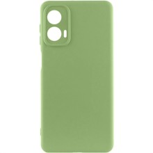 Чехол TPU GETMAN Liquid Silk Full Camera для Motorola Moto G24 – Зеленый