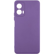 Чехол TPU GETMAN Liquid Silk Full Camera для Motorola Moto G24 – Фиолетовый