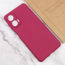 Чохол Silicone Cover Lakshmi Full Camera (AA) для Motorola Moto G24 – Бордовий