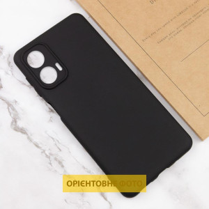 Чехол TPU GETMAN Liquid Silk Full Camera для Motorola Moto G24 – Черный