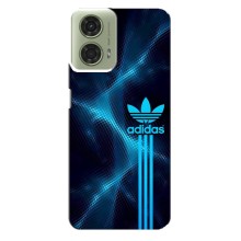 Чехлы Адидас для Motorola MOTO G24 (AlphaPrint) (Синий Адидас)