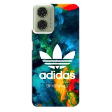 Чехлы Адидас для Motorola MOTO G24 (AlphaPrint) (Яркий Адидас)