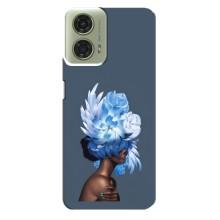 Чехлы (ART) Цветы на Motorola MOTO G24 (VPrint) (Цветы на голове)