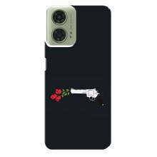Чехлы (ART) Цветы на Motorola MOTO G24 (VPrint) (Неожиданные цветы)