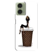 Чехлы Луи Витон для Motorola MOTO G24 (AlphaPrint - LOUIS VUITTON) (кофе LOUIS VUITTON)