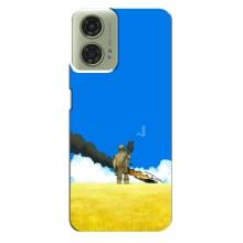 Чехлы на военную тематику для Motorola MOTO G24 – Попадание