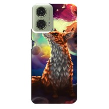 Чехлы с картинкой Лисички для Motorola MOTO G24 (VPrint) (Лисица в космосе)