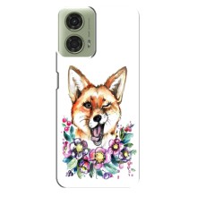 Чехлы с картинкой Лисички для Motorola MOTO G24 (VPrint) (Веселая лисичка)