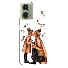 Чехол с печатью для Motorola MOTO G24 - (Мама с ребенком) (AlphaPrint) (Дочка и мама)