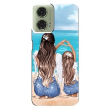 Чехол с печатью для Motorola MOTO G24 - (Мама с ребенком) (AlphaPrint) (Мама с доченькой)