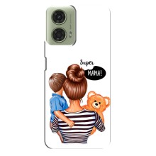 Чехол с печатью для Motorola MOTO G24 - (Мама с ребенком) (AlphaPrint) (Мама с сыном)