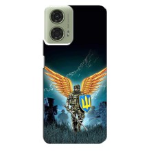 Чехлы с картинкой ЗСУ для Motorola MOTO G24 (AlphaPrint) (Солдат ЗСУ)