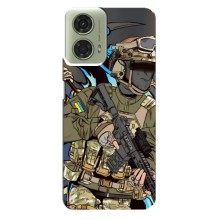 Чехлы с картинкой ЗСУ для Motorola MOTO G24 (AlphaPrint) (Воїн ЗСУ)
