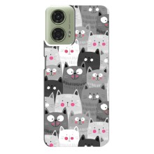Чехлы с Котиками для Motorola MOTO G24 (VPrint) (Рисованные котики)