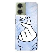 Чехлы (Знак сердечка) на Motorola MOTO G24 – Сердечка знак