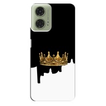 Чехол (Корона на чёрном фоне) для Моторола Мото джи 24 – Золотая корона