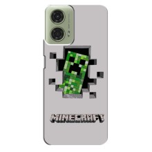 Чохол Майнкрафт на Motorola MOTO G24 (AlphaPrint) Minecraft – кріпер Майнкрафт