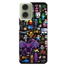 Чехол майнкрафт для Motorola MOTO G24 – Все персонажи
