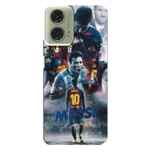 Чехол Месси футболист для Motorola MOTO G24 – Коллаж Месси